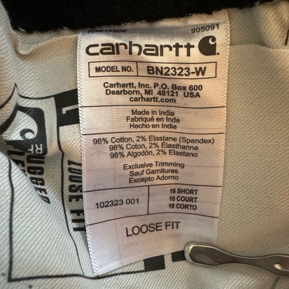 Carhartt Womens Rugged Flex Loose Fit Canvas Double-Front Work Pant Size 16S - Picture 9 of 10